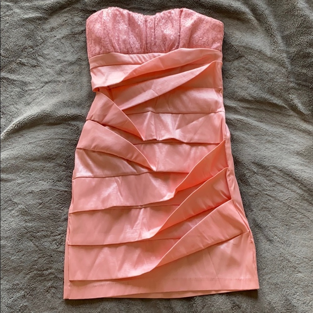 salmon windsor dress